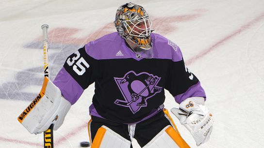 Jarry exits game after first period with 'upper-body injury' taken at PPG Paints Arena (Penguins)